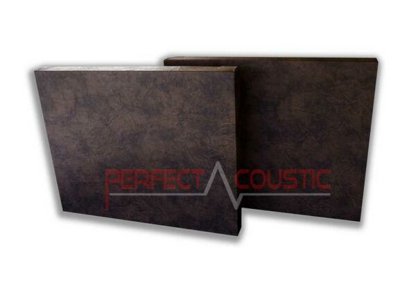 Absorbedor acústico con membrana de cuero - también disponible en un tamaño especial con funda de cuero marrón oscuro