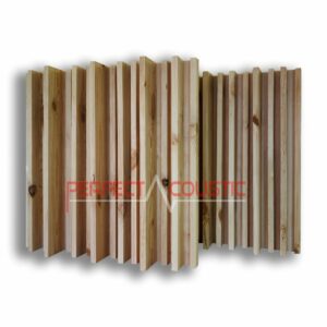 Difusor acústico rayado de madera dura natural