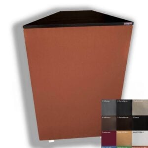 Elemento de esquina Trampa de Graves con membrana de piel y madera