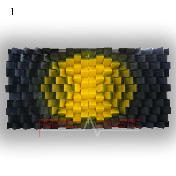 Panel de pared en amarillo y negro, código de color 1