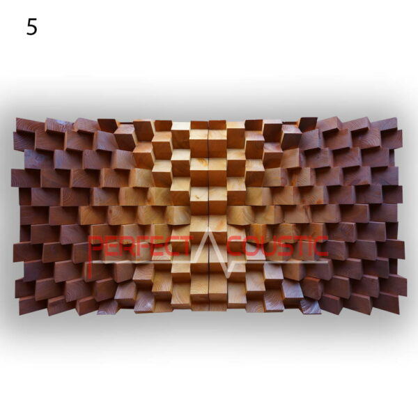 Panel de pared en marrón claro y marrón oscuro, código de color 5