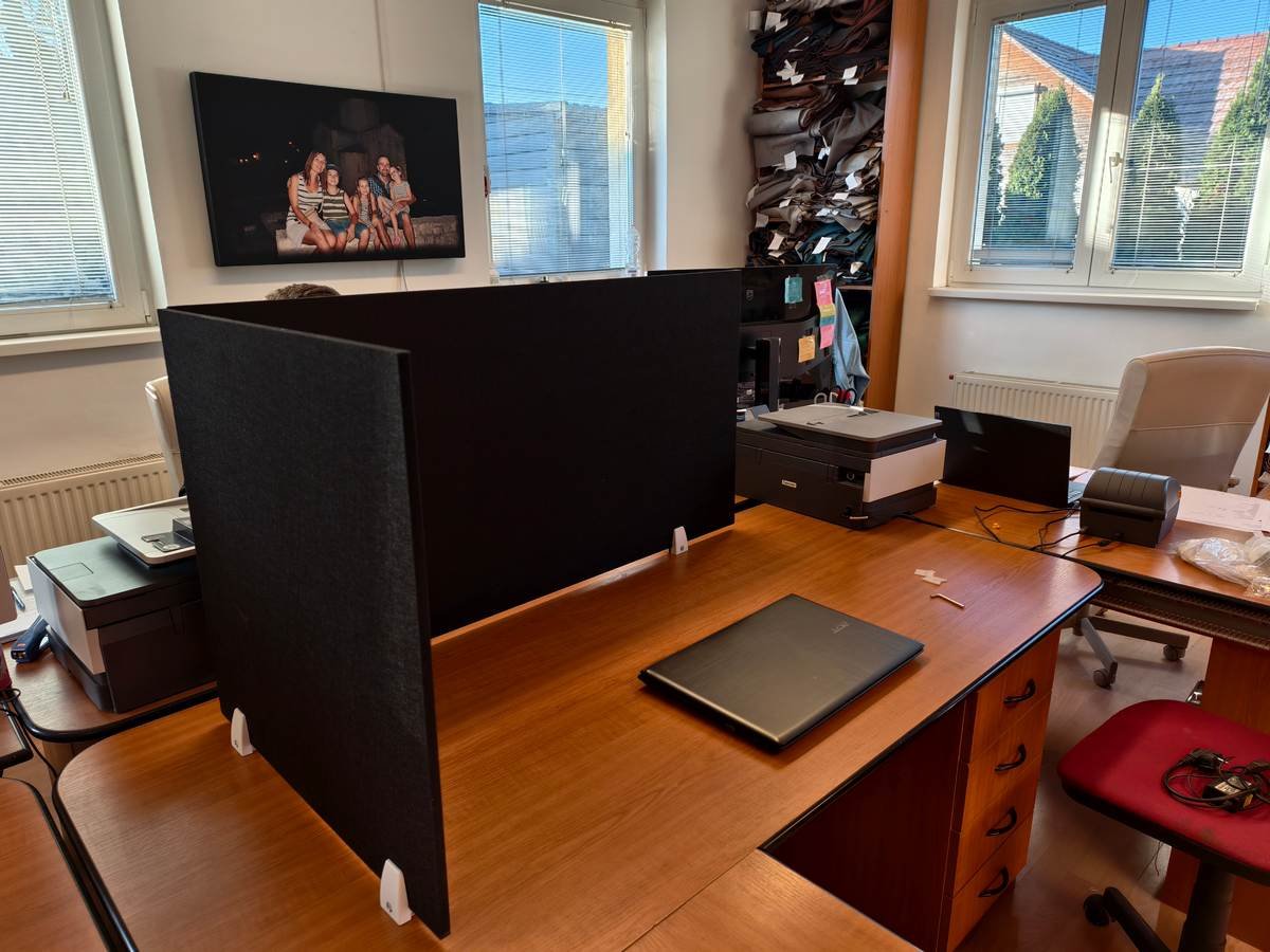 Panel separador de escritorio Bilnora 120x60x1.2 cm