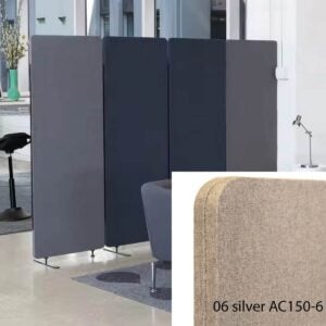 Separadores oficina Bilnora 160x60x2,5 cm – Revestimiento en color Silver