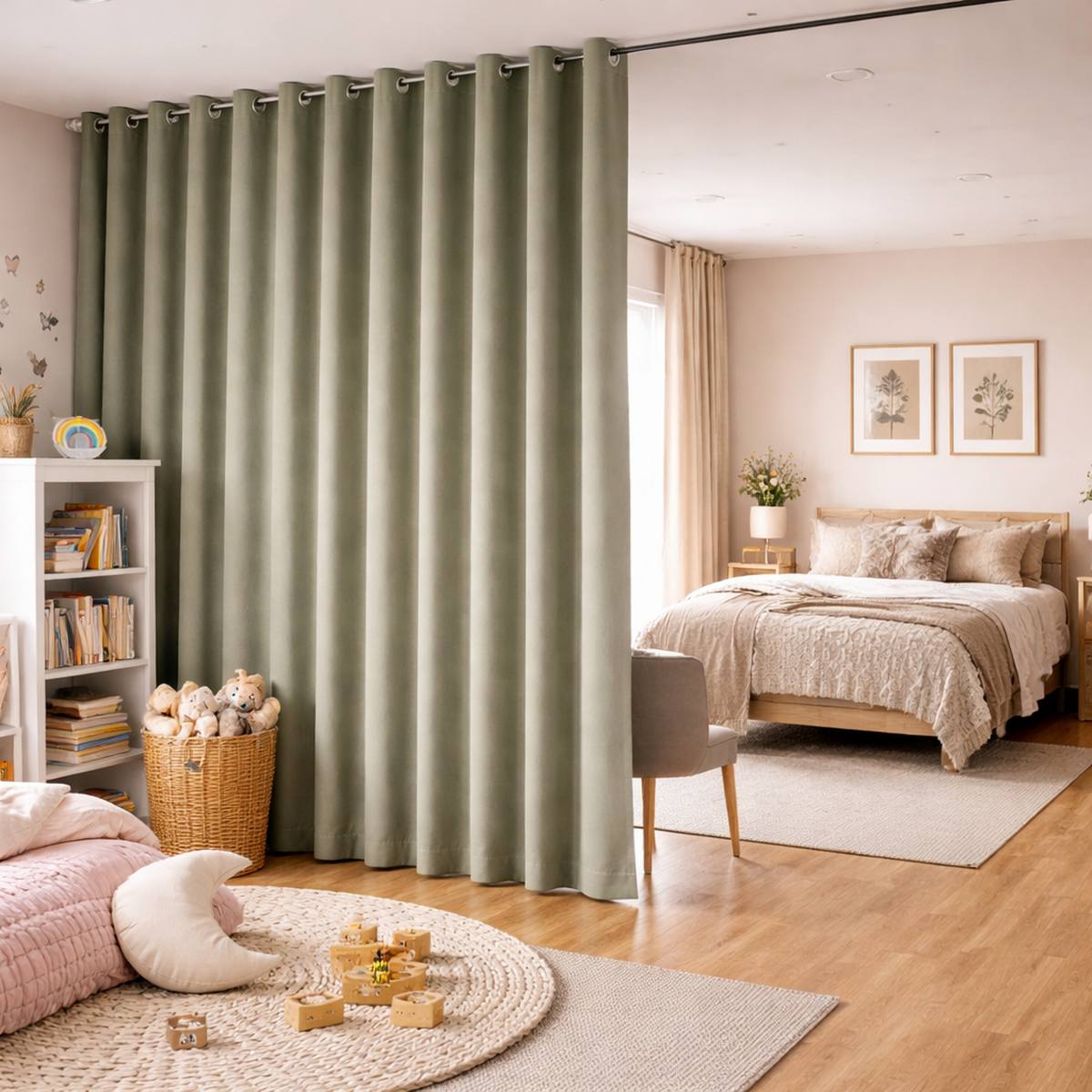 Softy separador de ambiente cortina para quartos-ilustración