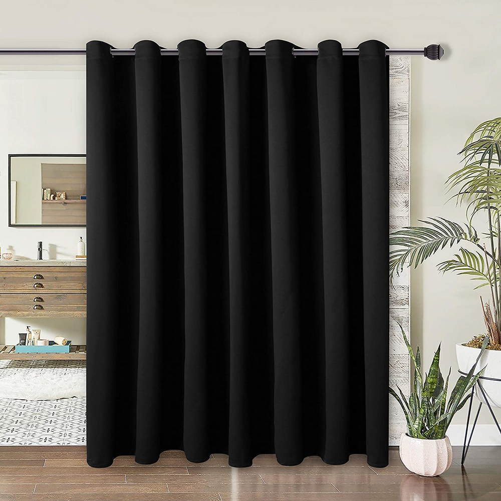 cortina doble en negro