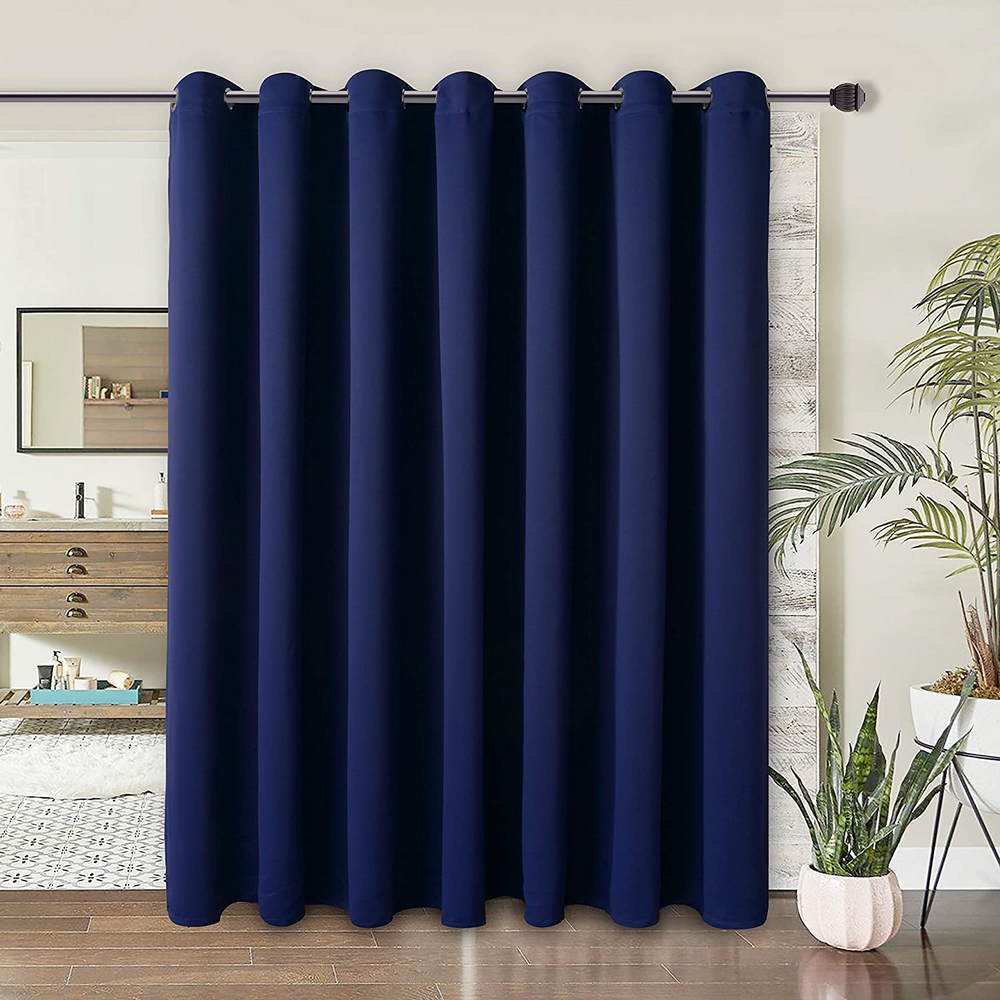 cortina separadora de ambientes en azul