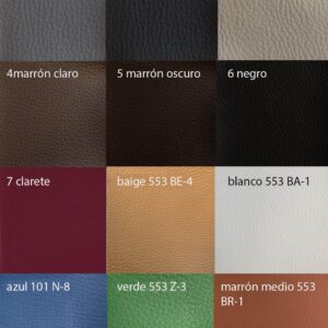Gama de colores de las membranas de cuero sintético de los elementos acústicos absorbentes Gama de colores de las membranas de cuero sintético de los elementos acústicos absorbentes